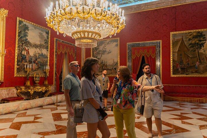 Madrid Royal Palace lille gruppe guidet tur med vinsmagning
