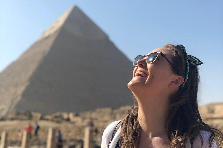 Tour privato delle piramidi di Giza e della sfinge con pranzo e giro in cammello