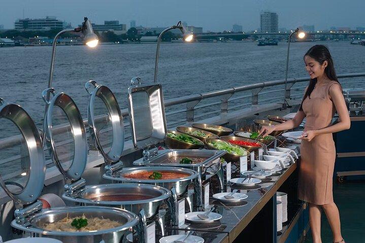 Riverside Bangkok Dinner Cruise com Buffet e Vista da Cidade