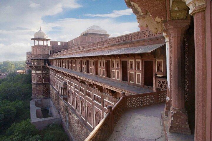 Agra : Taj Mahal et visite guidée du fort d'Agra avec coupe-file