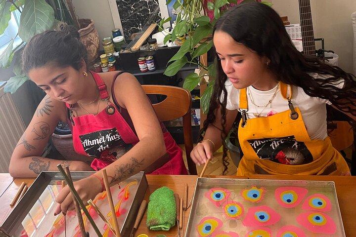 Private Paper Marbling Turkish Art Ebru Class At Locals Home