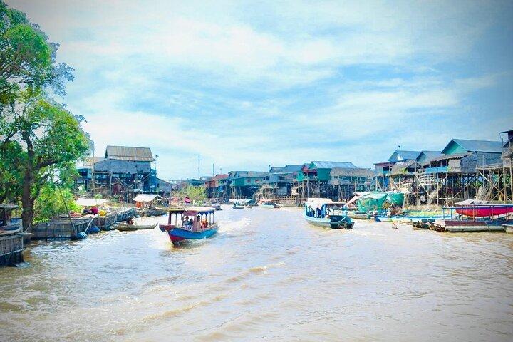 Tour privado pueblo de Kampong Pluk y crucero en barco por Tonle Sap