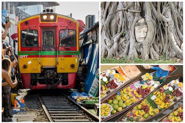 Mercado Ferroviario, Mercado Flotante y Ayutthaya (Servicio Premium)
