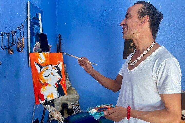 Malen Sie Ihr Meisterwerk mit einem lokalen Künstler in Chefchaouen