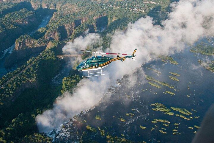 Victoria Falls Scenic Vluchten Luchtfoto's en wildlife spotten