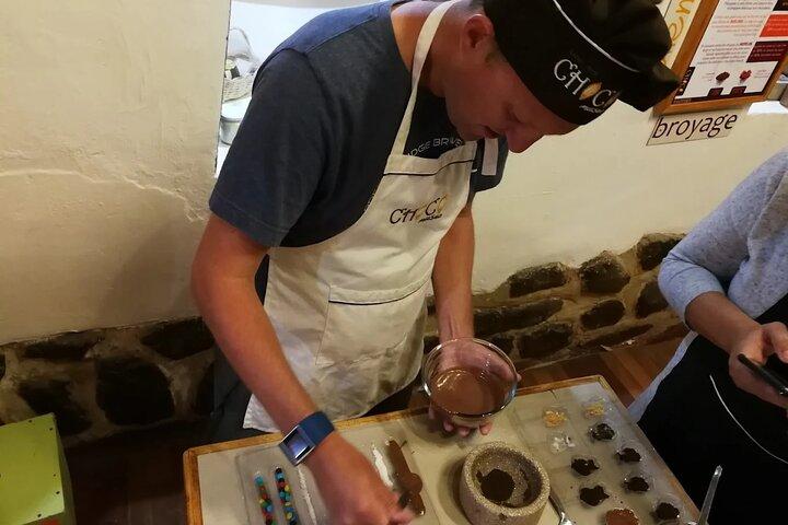 Laboratorio di cioccolata da Bean a Bar a ChocoMuseo Ollantaytambo
