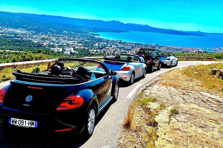 Dirija um carro conversível do porto de cruzeiros de Marselha até Cassis.