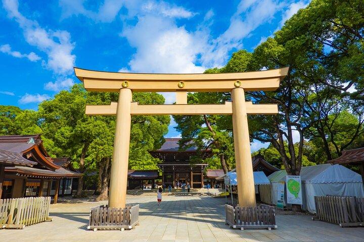 東京午前ツアー明治神宮、浅草、地元寺院
