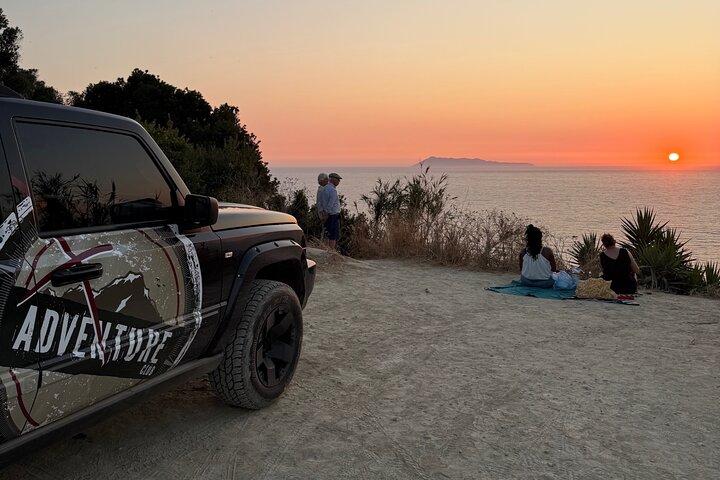 Private Sunset Jeep Safari im Nordwesten von Korfu mit Abendessen
