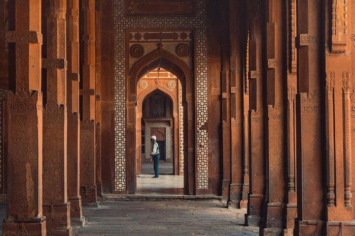 Tour della città di Agra di un'intera giornata visitando Taj Mahal, Agra Fort e Fatehpur Sikri