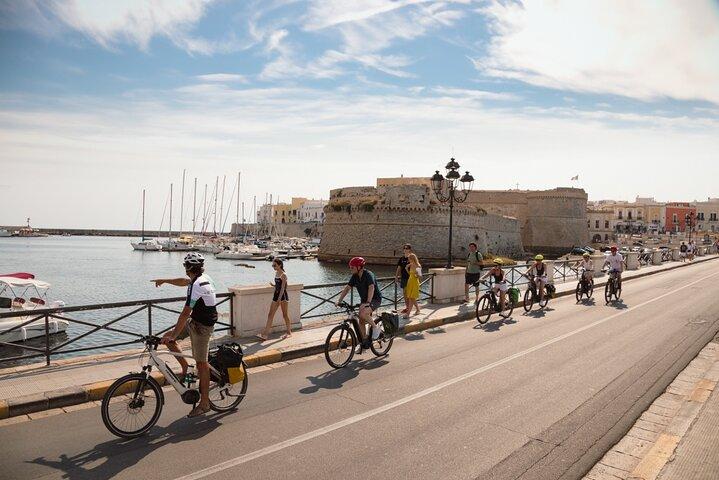 Excursion à vélo électrique de Lecce à Gallipoli avec baignade, dégustation à la ferme + retour en taxi