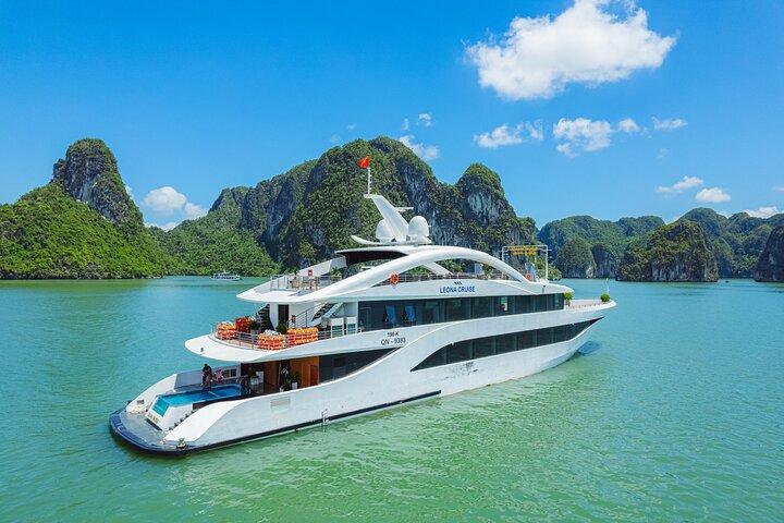 Entdecken Sie Halong Bay auf Leona 5 - Star Luxury Day Cruise ab Hafen