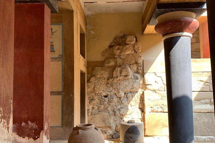 Lille gruppe Knossos Palace Guided Tour (afhentning af hotel med returrejse)