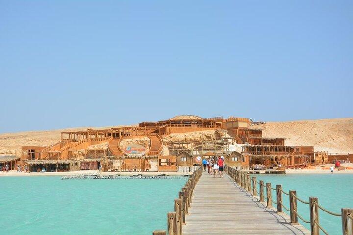 Hurghada oranje baai eiland, snorkelen en lunch