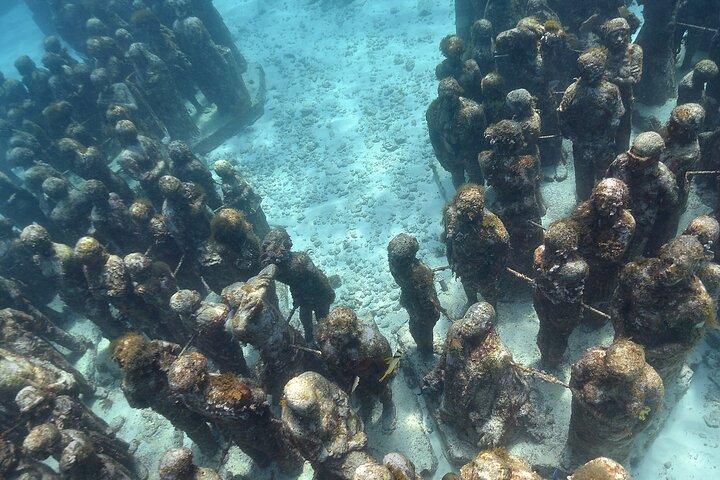 Snorkel eventyr på Cancun Underwater Museum