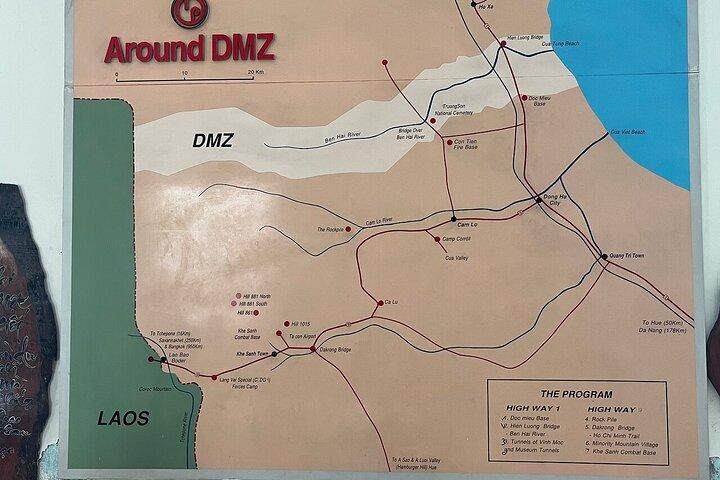 Tour di un'intera giornata DMZ Vinh Moc Tunnels e base di Khe Sanh da Hue