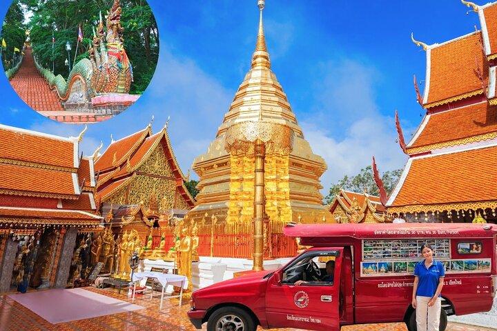 Doi Suthep Temple Tour af den lokale røde bil 3 timers eventyr