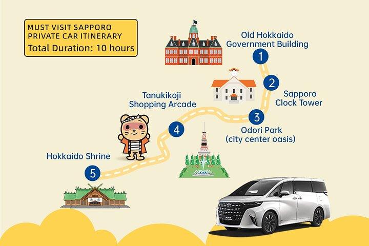 Sapporo Heldagstur med Minivan