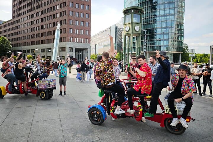 Party and Beer Bike Private Sightseeing Tour Berlin with Pick-up