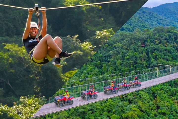 Combo ATV Jorullo Bridge + tirolesas + paseo en mula