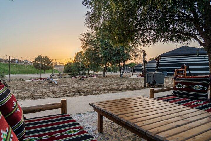 Dubai Sunset Camel Ride & BBQ-diner bij Al Khayma Camp