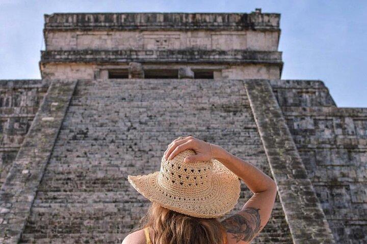 Chichen Itza Day Tour Cenote Badbuffé och Valladolid