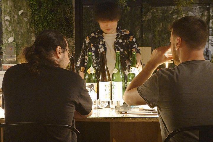 新宿での桜と日本語酒テイスティング