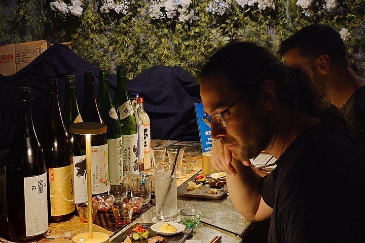 新宿での桜と日本語酒テイスティング