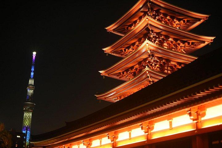 東京の夜プライベート運転ツアー（送迎および夕食付き）