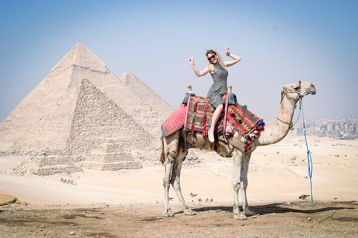 Giza Pyramids, Sphinx, and Grand Egyptian Museum from Cairo