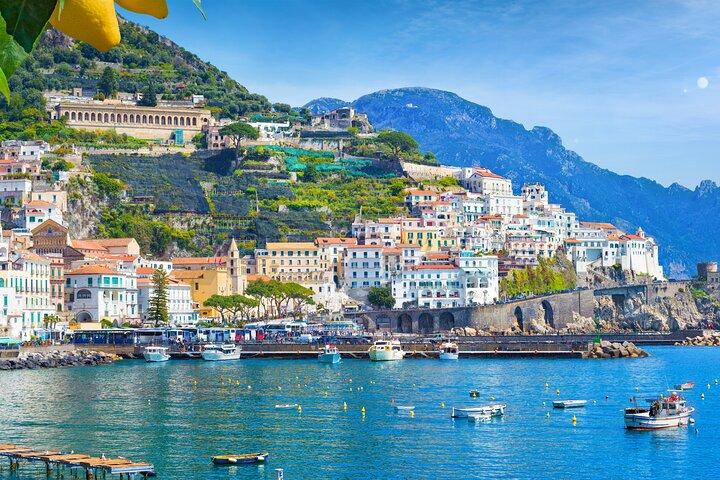 Amalfikysten og Positano fra Rom med Limoncello og bådtur