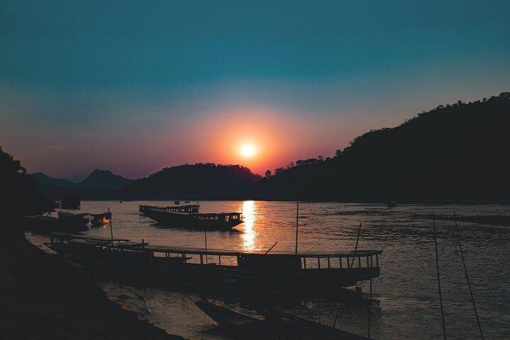 Luang Prabang Mekong Sunset Cruise and Night Market Private Tour