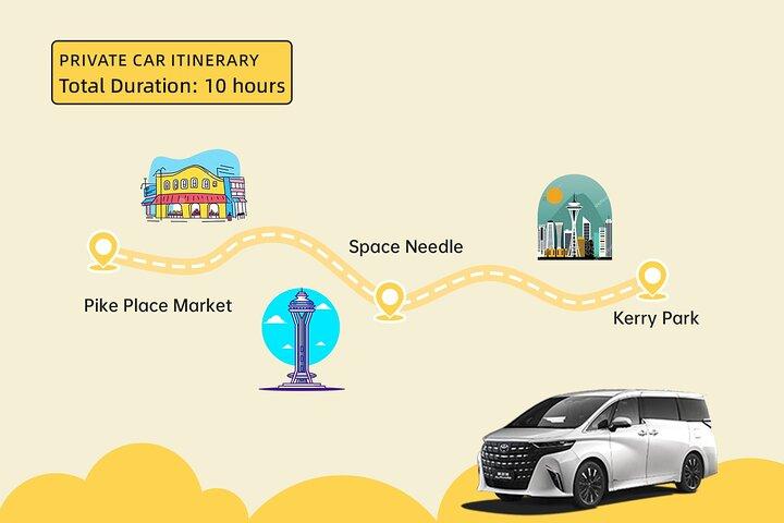 シアトル・ダウンタウン終日ツアー(日替わり運転手付き)