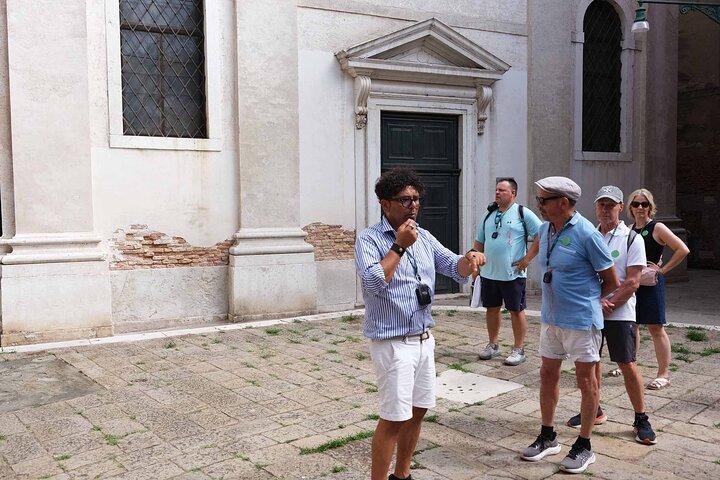 Rundtur i Venedig med klocktorn och Rialtobron