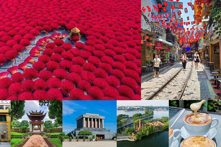Rökelse Village & Hanoi dagstur med tåg Street + lokala livsmedel