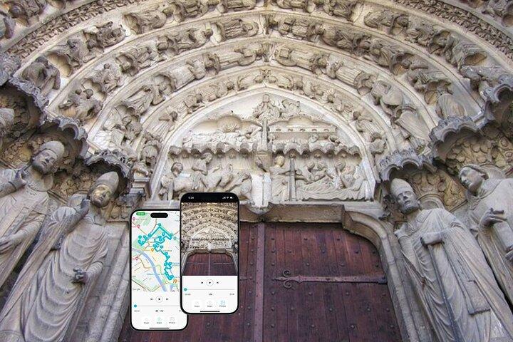 Chartres gåtur af katedral kirker og verdenskrigs helte med App