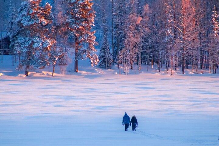Laponia Aventura de invierno Motos de nieve y experiencia de pesca en hielo