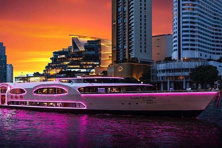 Bangkok Maravilloso crucero con cena de lujo de perlas con música en vivo