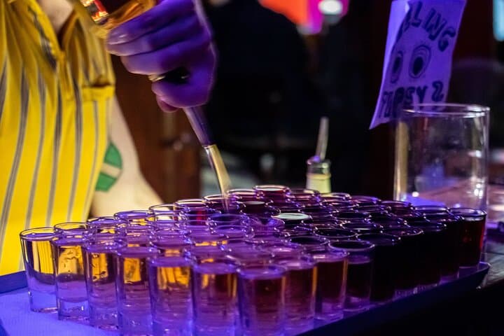 English Comedy Show with Pizza and Shots in Central Berlin