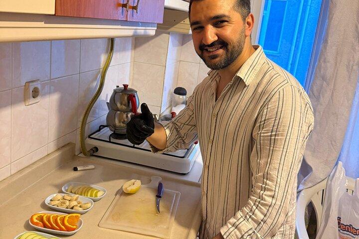 Turkish Sweet Cheese Pastry Künefe Workshop at a Local Home