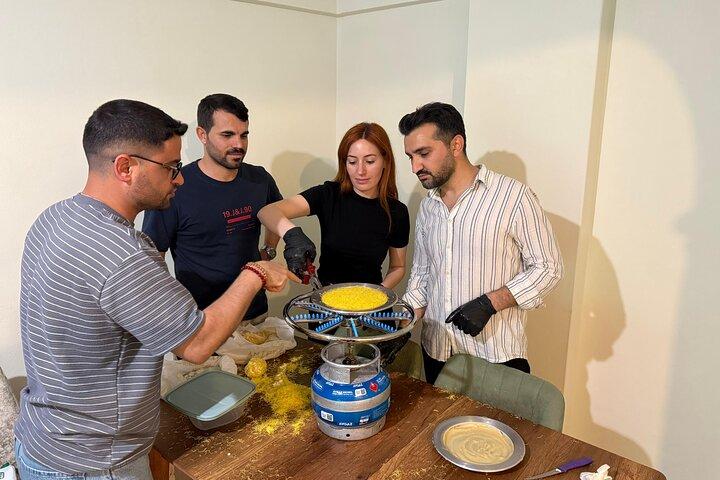 Turkish Sweet Cheese Pastry Künefe Workshop at a Local Home