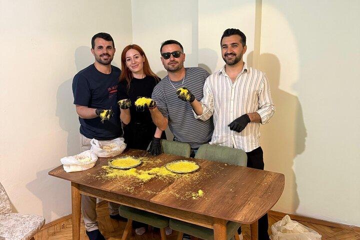 Turkish Sweet Cheese Pastry Künefe Workshop at a Local Home