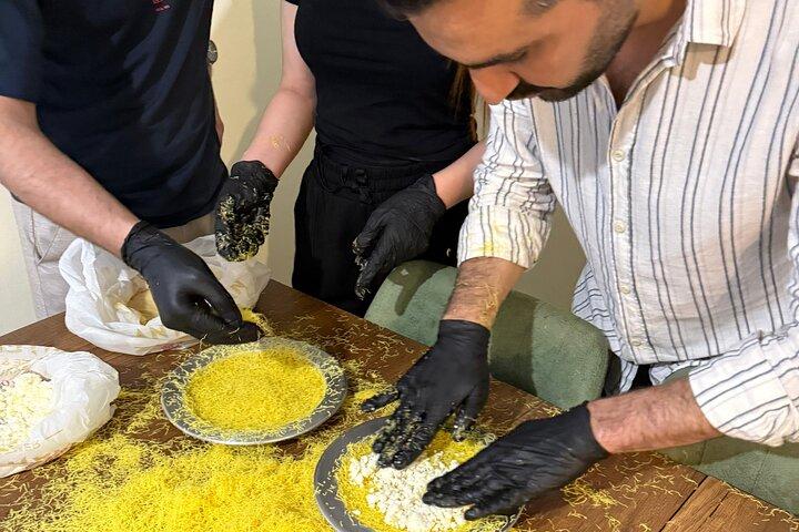 Turkish Sweet Cheese Pastry Künefe Workshop at a Local Home