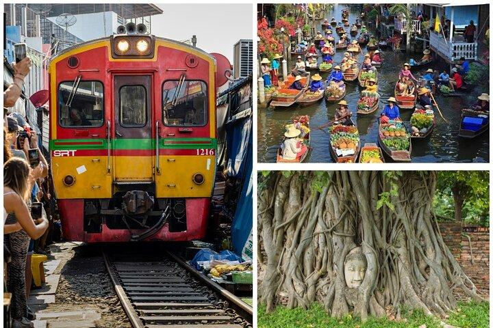 Privétour naar spoorwegmarkt, drijvende markt en Ayutthaya