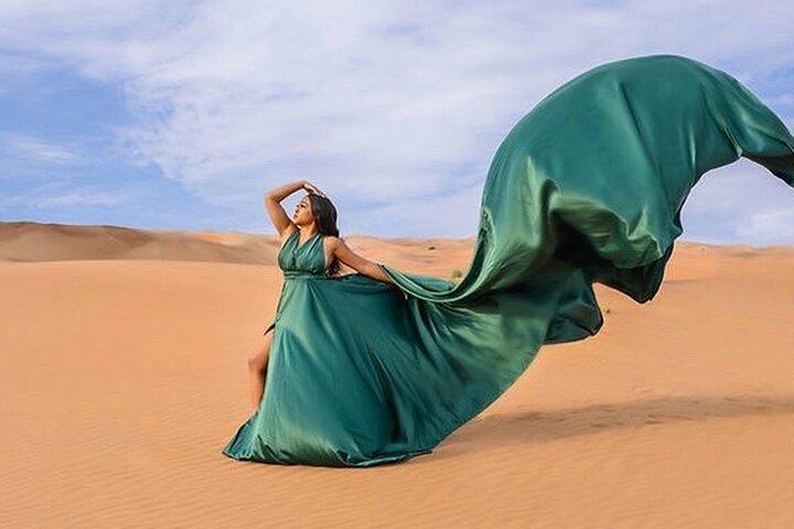 Dubai Privé vliegende jurk Fotoshoot met vervoer