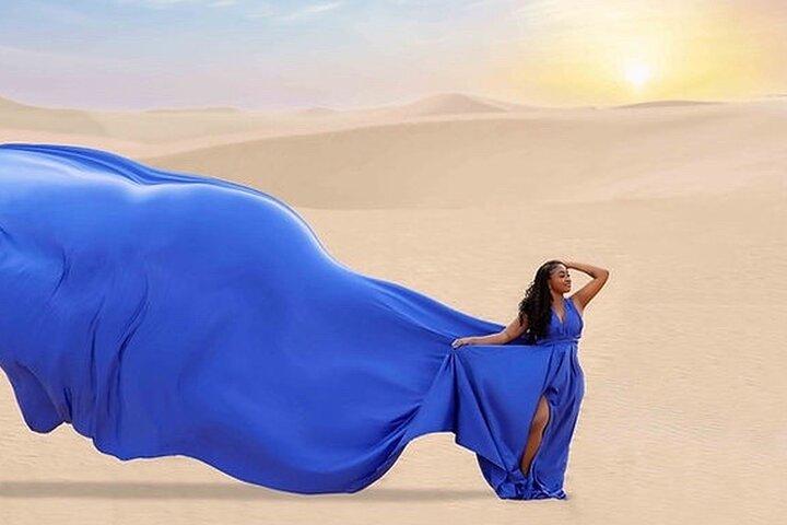 Dubai Privé vliegende jurk Fotoshoot met vervoer