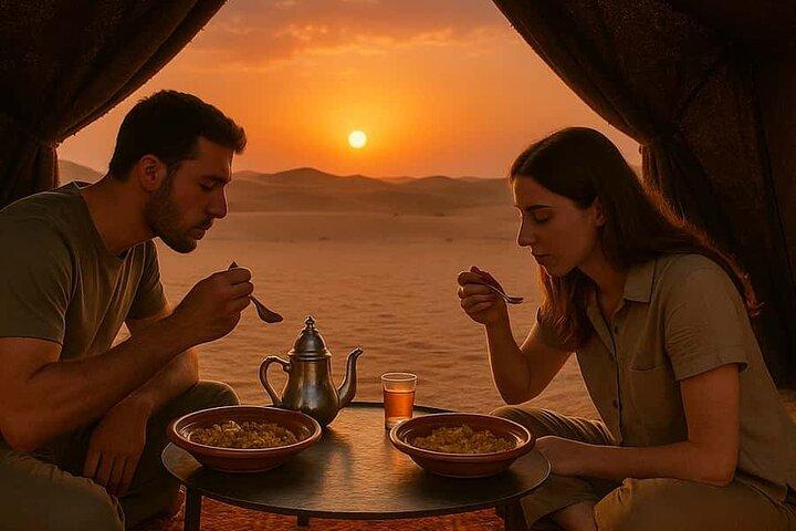 Marrakech: Romantic dinner in Agafay, camel ride and fire show