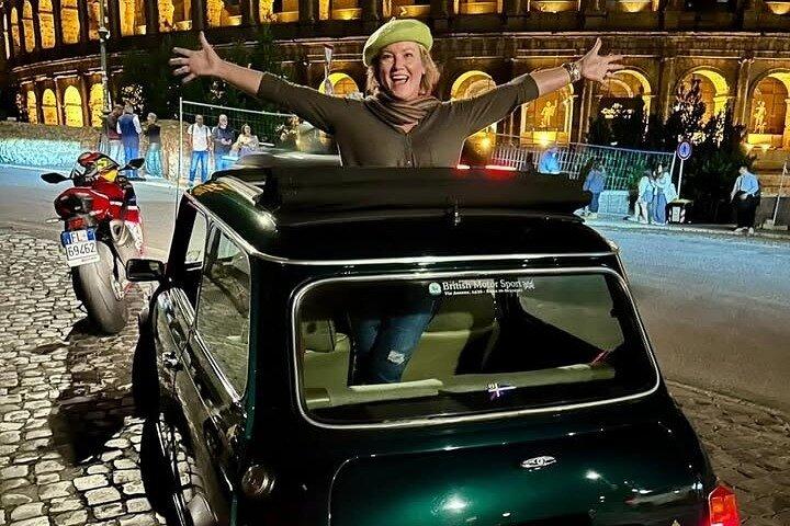 ミニクーパー クラシック カブリオで楽しむローマの最高のナイトツアー