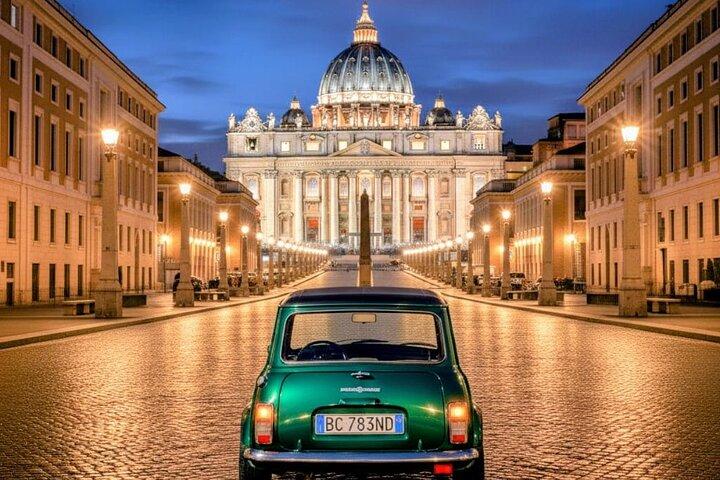 NACHTTOCHT DENK GROOT, GA MINI! Rome in Mini Cooper Classic Cabrio