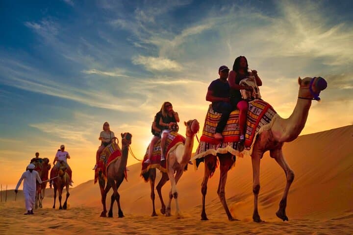 Exclusive Desert Safari Dubai with Camel Ride & Sandboarding